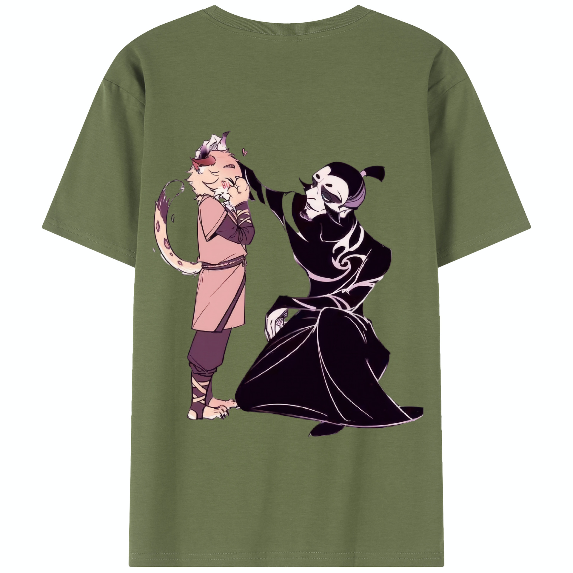 （画像用） Ne Zha 2 ナタ 魔童の大暴れ 綿100％半袖Tシャツ（背面プリント）